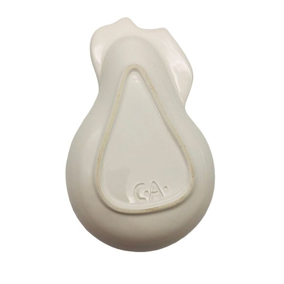 Vtg CA Clay Art Ceramic Mosaic Pear Serving Bowl Trinket Dish Colorful 8 In - Picture 6 of 11